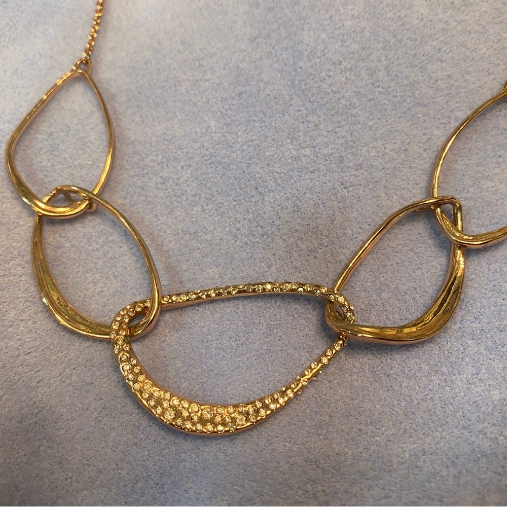 Alexis Bittar Gold Textured Link Necklace